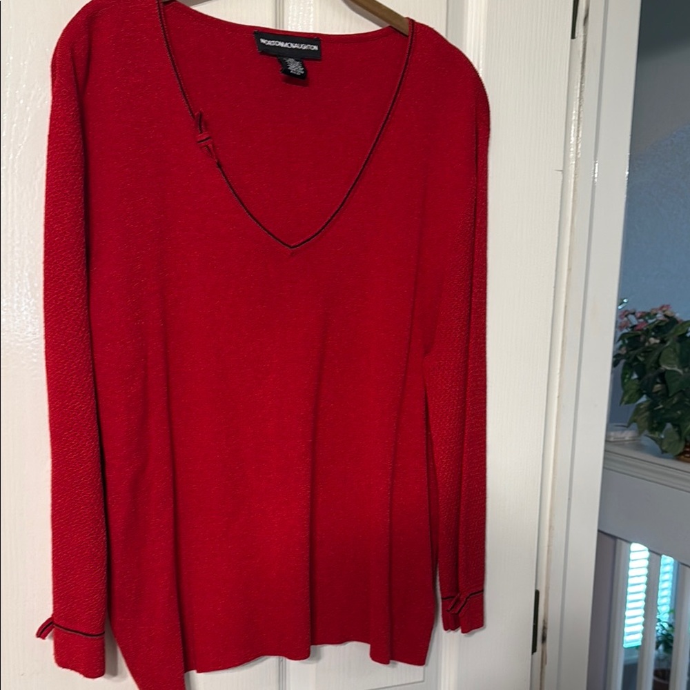 Norton McNaughton Red Knit top